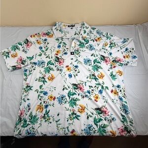 Bad Birdie Multicolor Floral Polo Shirt